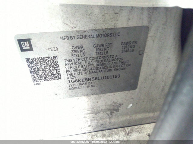 2020 Cadillac CT6, VIN: 1G6KE5RS6LU101183
