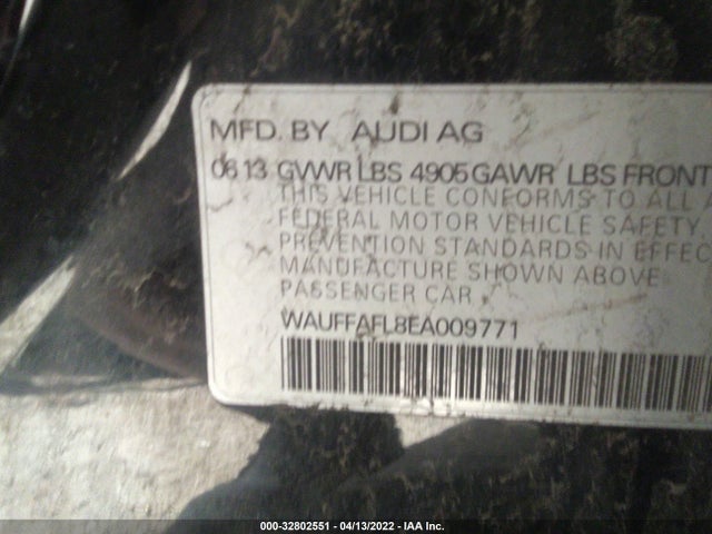 WAUFFAFL8EA009771 Audi A4 Premium Plus