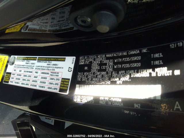 2020 Lexus RX, VIN: 2T2YGMDA2LC047240
