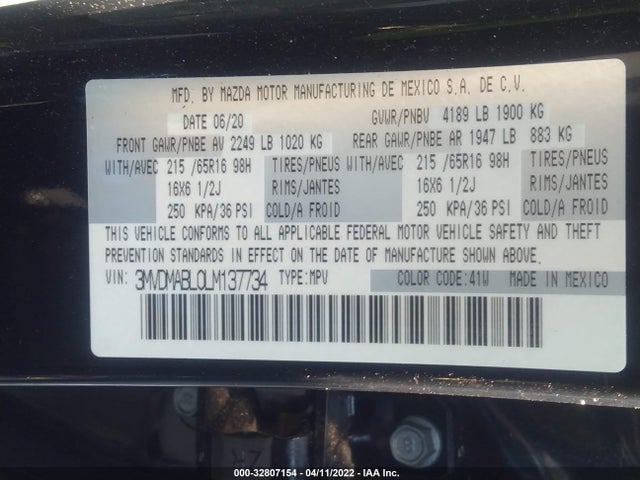 2020 Mazda CX-30, VIN: 3MVDMABL0LM137734