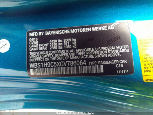 2016 BMW M2, VIN: WBS1H9C5XGV786064