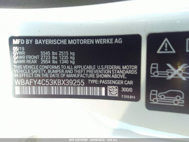 2019 BMW 8 Series, VIN: WBAFY4C53KBX39255