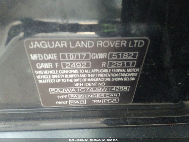2018 Jaguar XJ, VIN: SAJWA1C74J8W14298