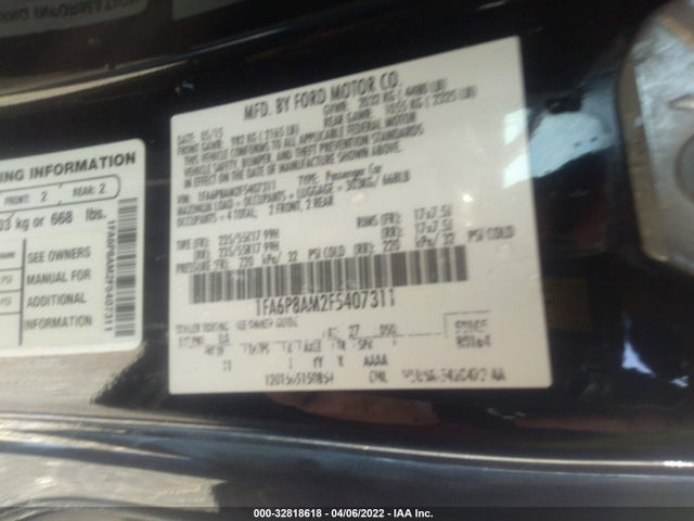 2015 Ford Fastback, VIN: 1FA6P8AM2F5407311