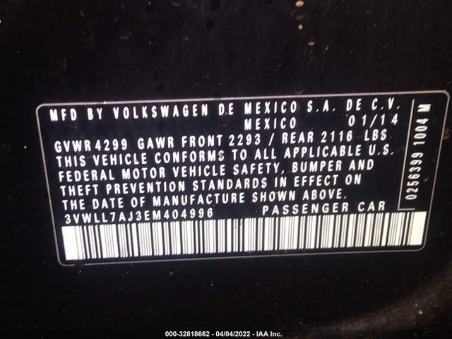 3VWLL7AJ3EM404996 Volkswagen Jetta Sedan Tdi W/premium