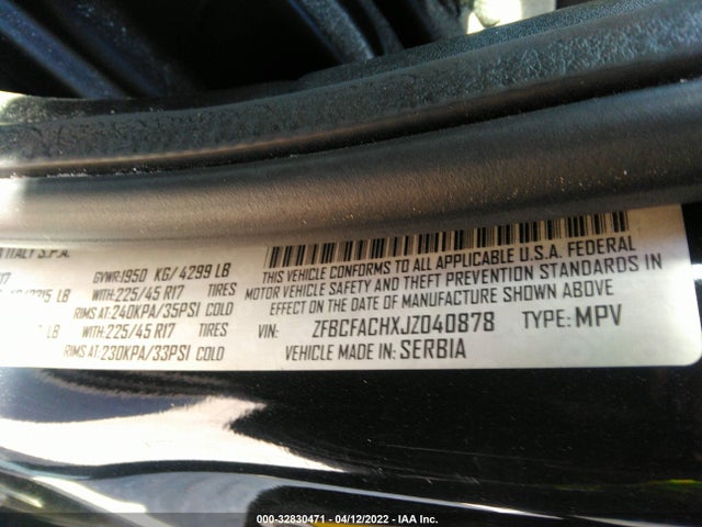 2018 Fiat 500L, VIN: ZFBCFACHXJZ040878