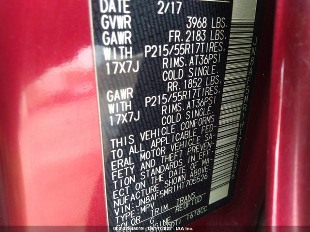 2017 Nissan Juke, VIN: JN8AF5MR1HT705526