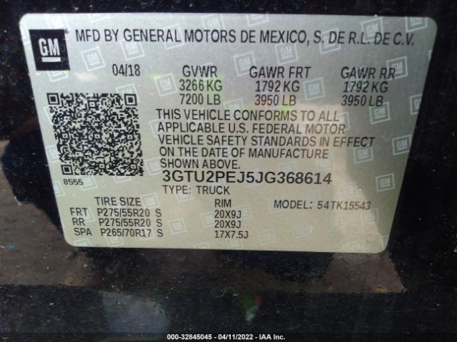 3GTU2PEJ5JG368614 GMC Sierra 1500 Denali