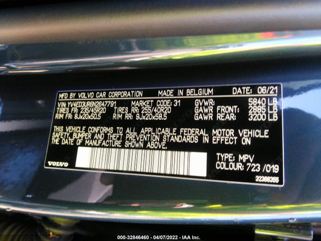 2022 Volvo XC40, VIN: YV4ED3UR6N2647791