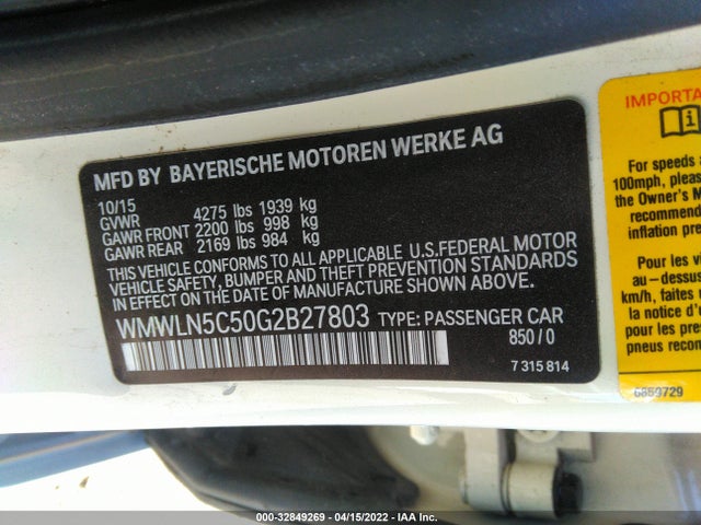 2016 Mini Clubman, VIN: WMWLN5C50G2B27803