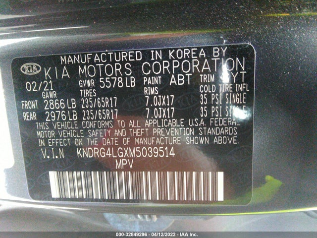 2021 Kia Sorento, VIN: KNDRG4LGXM5039514