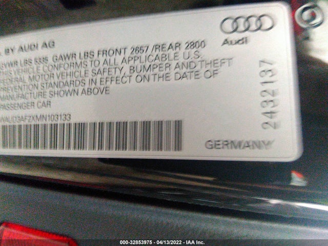 2021 Audi A6, VIN: WAUD3AF2XMN103133