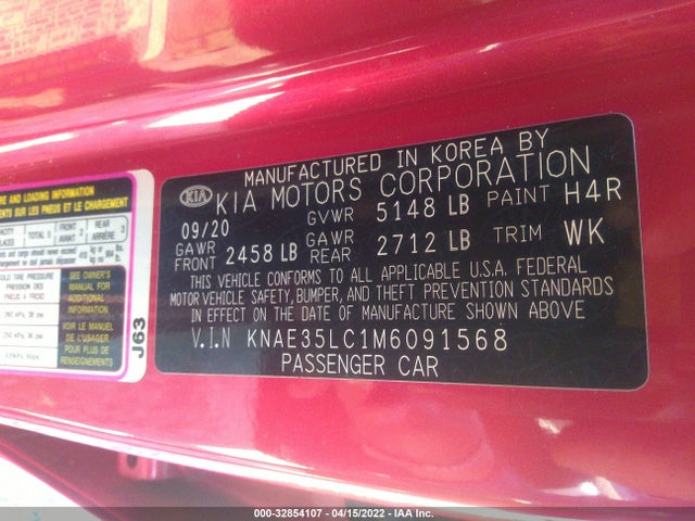 2021 Kia Stinger, VIN: KNAE35LC1M6091568