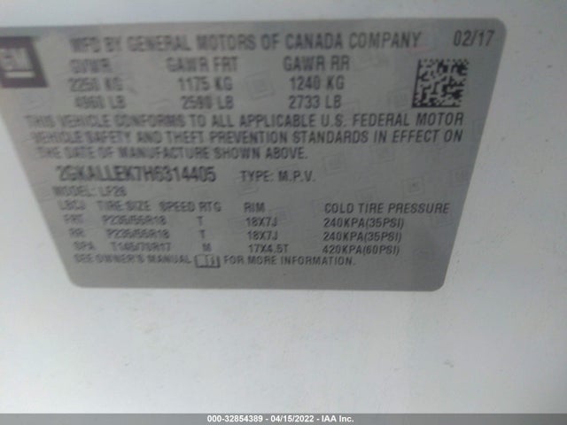 GMC TERRAIN SL 2017 2GKALLEK7H6314405 Image 9