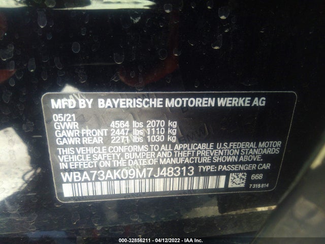 2021 BMW 2 Series, VIN: WBA73AK09M7J48313