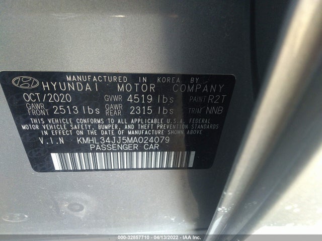 2021 Hyundai Sonata, VIN: KMHL34JJ5MA024079