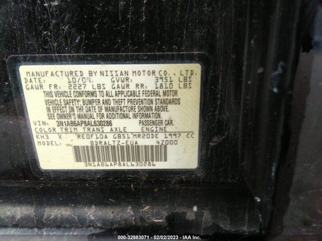 2010 NISSAN SENTRA 2.0 S VIN: 3N1AB6AP8AL630286
