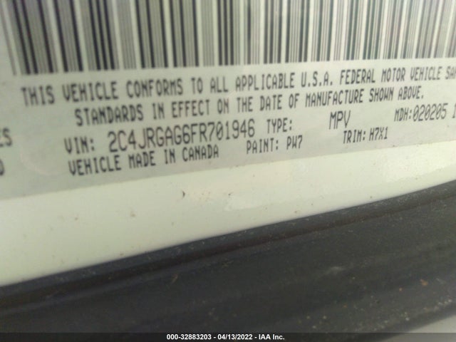 2015 Ram Cargo Van, VIN: 2C4JRGAG6FR701946