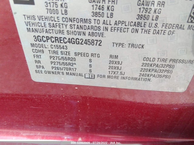 Chevrolet Silverado 1500 Lt 2016 3GCPCREC4GG245872 Image 11