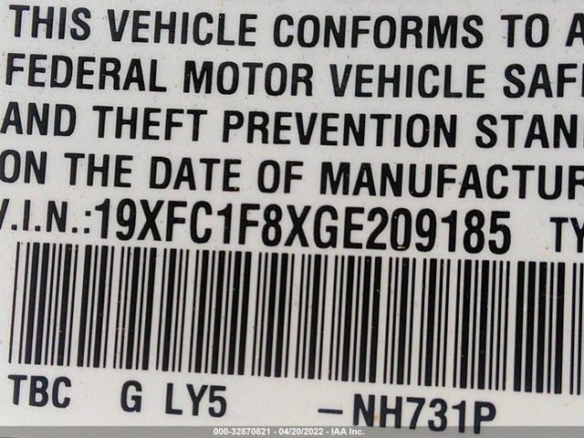 Honda Civic 2016 19XFC1F8XGE209185 Image 21
