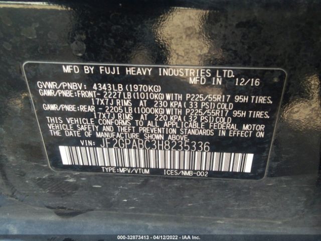 JF2GPABC3H8235336 Subaru Crosstrek Premium