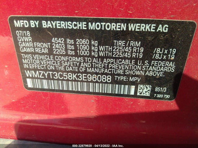 2019 Mini Countryman, VIN: WMZYT3C58K3E96088