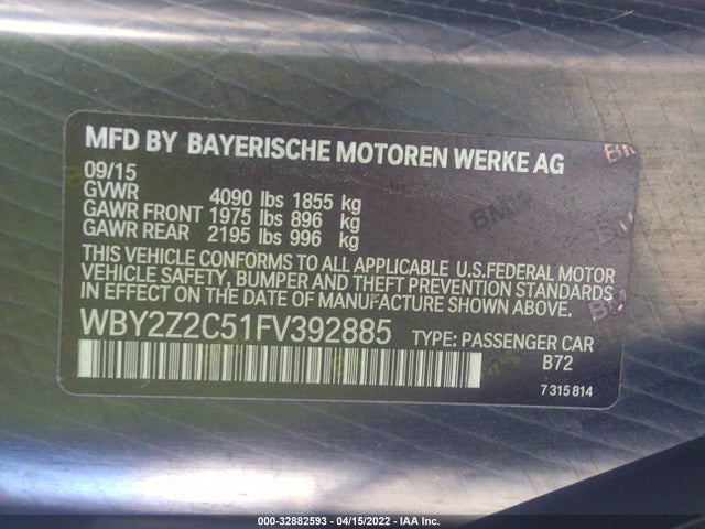 2015 BMW i8, VIN: WBY2Z2C51FV392885