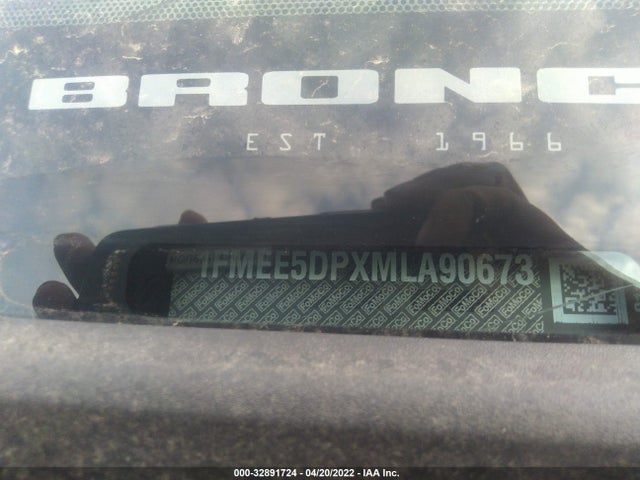 2021 Ford Bronco, VIN: 1FMEE5DPXMLA90673