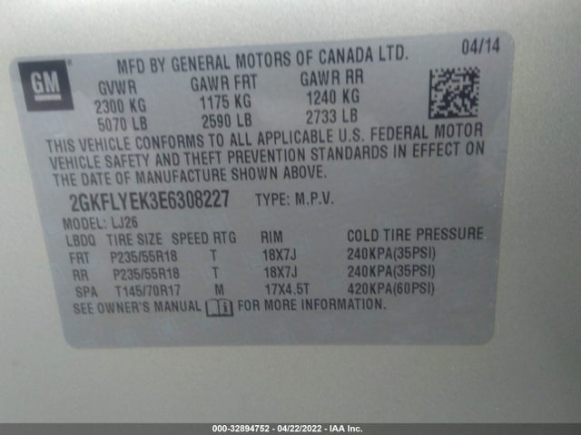 GMC Terrain Slt-2 2014 2GKFLYEK3E6308227 Image 9