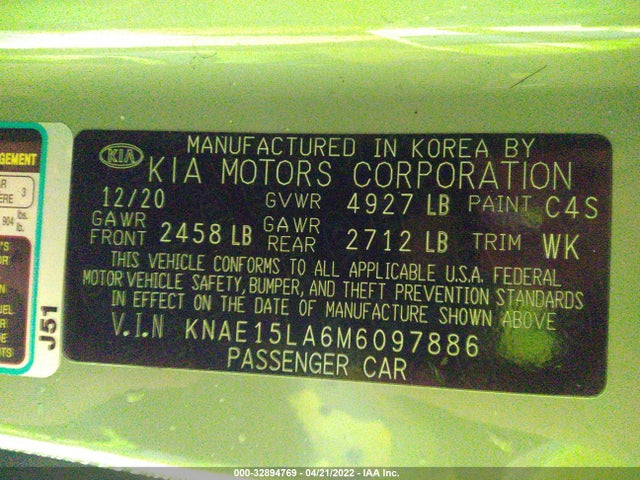 2021 Kia Stinger, VIN: KNAE15LA6M6097886