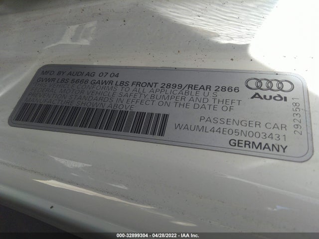 WAUML44E05N003431 Audi A8 L