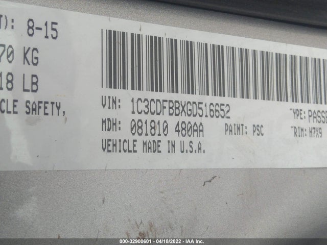 Dodge DART SXT 2016 1C3CDFBBXGD516652 Image 9