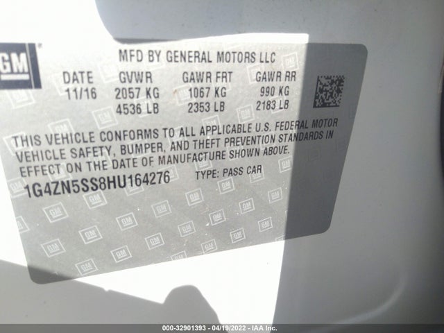 2017 Buick LaCrosse, VIN: 1G4ZN5SS8HU164276