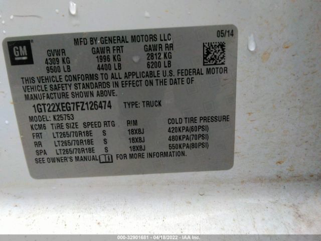 1GT22XEG7FZ126474 GMC SIERRA 2500HD