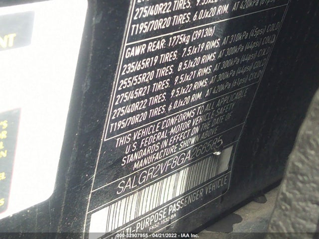 Land Rover Range Rover 2016 SALGR2VF8GA266585 Image 9