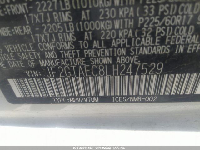JF2GTAEC8LH247529 Subaru Crosstrek Premium