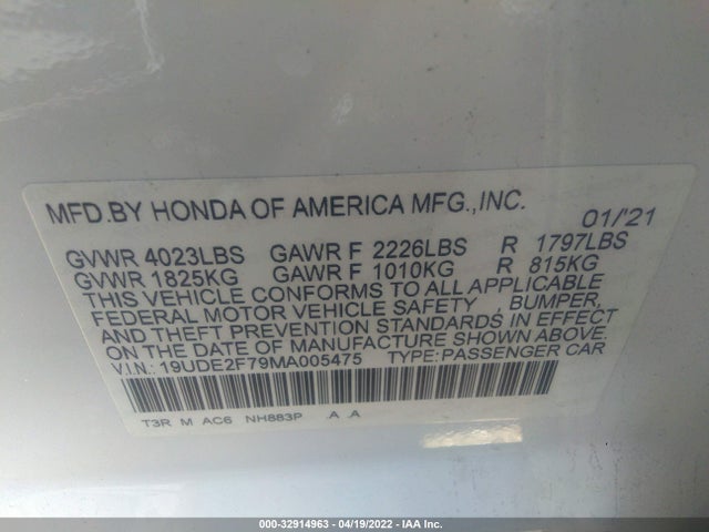 2021 Acura ILX, VIN: 19UDE2F79MA005475