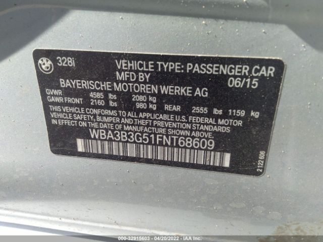 WBA3B3G51FNT68609 BMW 3 Series 328i Xdrive