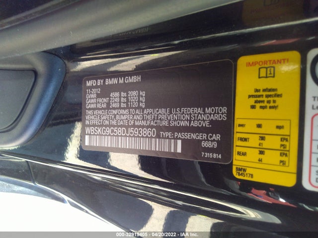 BMW M3 2013 WBSKG9C58DJ593860 Image 9