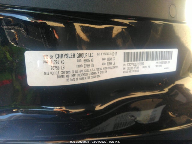 2014 Fiat 500e, VIN: 3C3CFFGE2ET172996