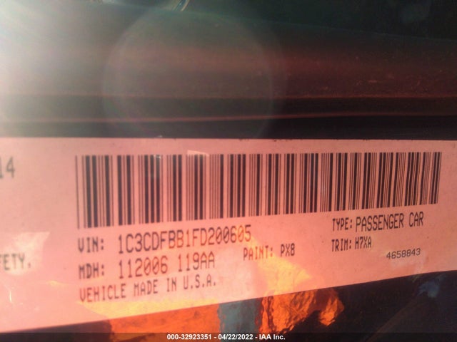Dodge DART SXT 2015 1C3CDFBB1FD200605 Image 9