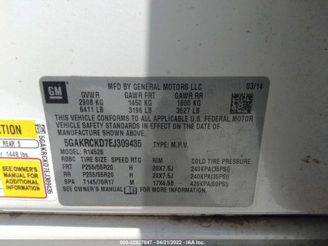 5GAKRCKD7EJ309435 Buick Enclave Premium