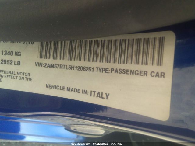 2017 MASERATI GHIBLI ZAM57RTL5H1206251 Photo 8