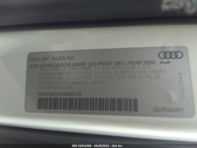 2020 Audi A6, VIN: WAUE8AF26LN064139