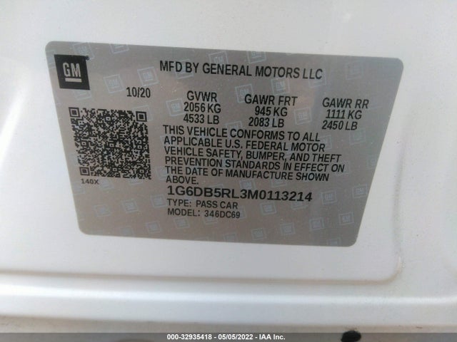 2021 Cadillac CT4, VIN: 1G6DB5RL3M0113214