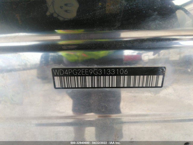 2016 Mercedes-Benz Metris, VIN: WD4PG2EE9G3133106