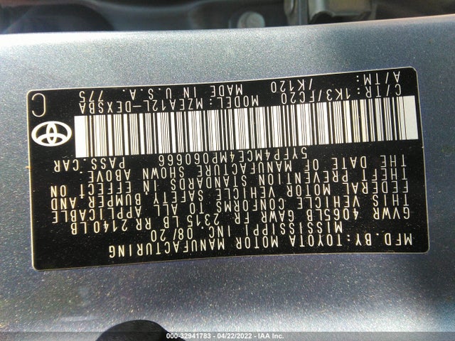 Toyota COROLLA SE 2021 5YFP4MCE4MP060666 Image 9