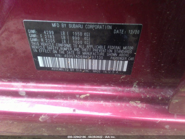 2021 Subaru Impreza, VIN: 4S3GTAD68M3707135