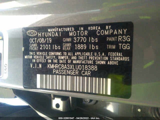 2020 Hyundai Venue, VIN: KMHRC8A3XLU018388