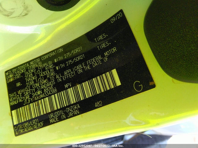 JTJFY7AX6M4334388 Lexus Lx Lx 570